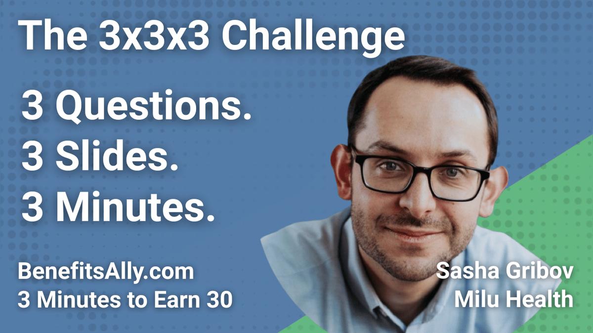 Milu Health - 3x3x3 Challenge with Sasha Gribov
