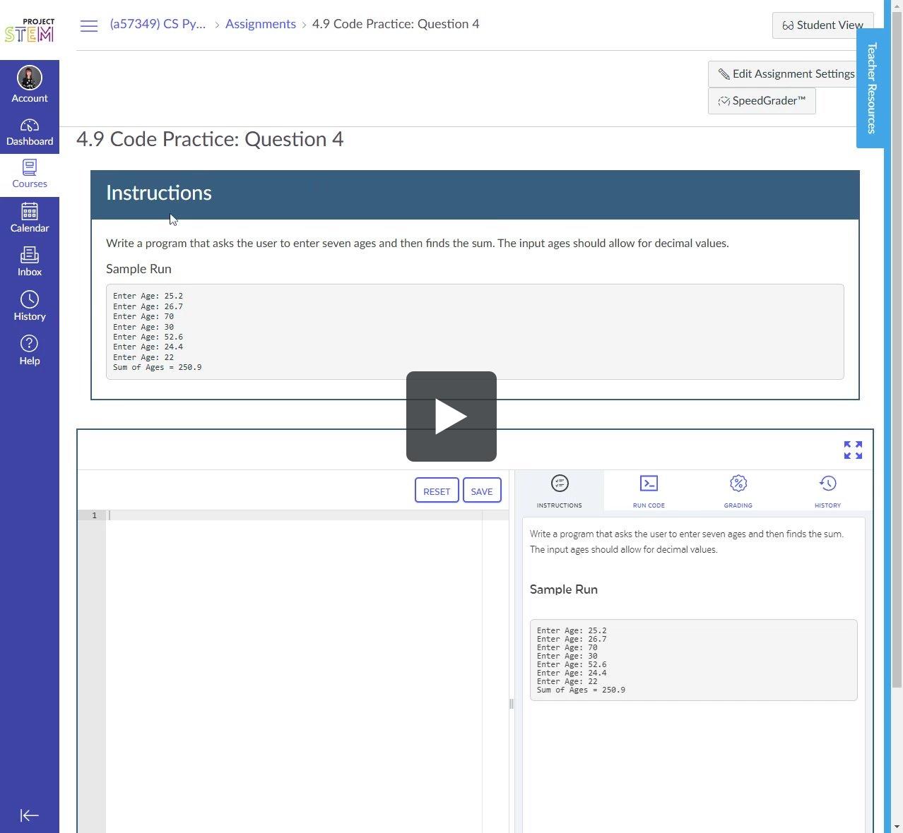 4.9 Code Practice Question 4 | Mountainheightsacademy