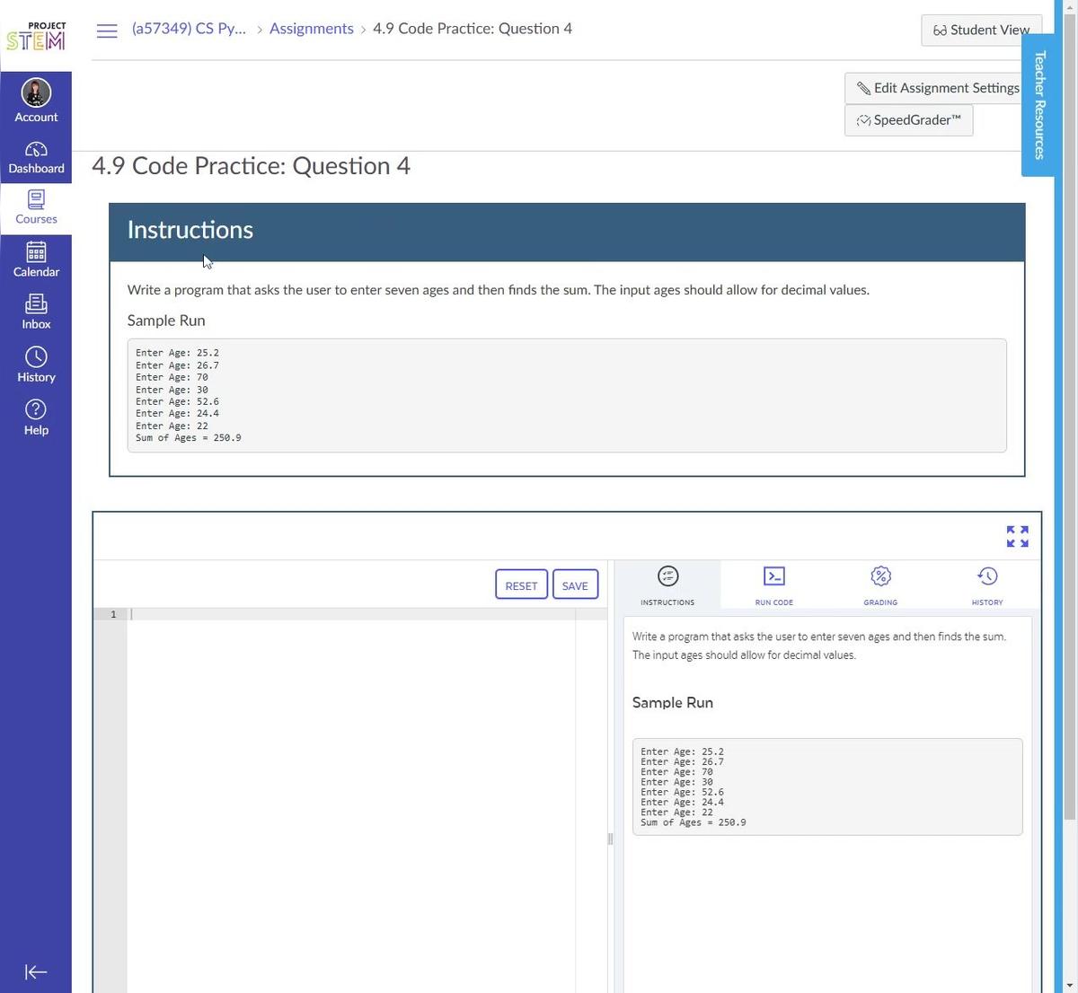 4.9 Code Practice Question 4