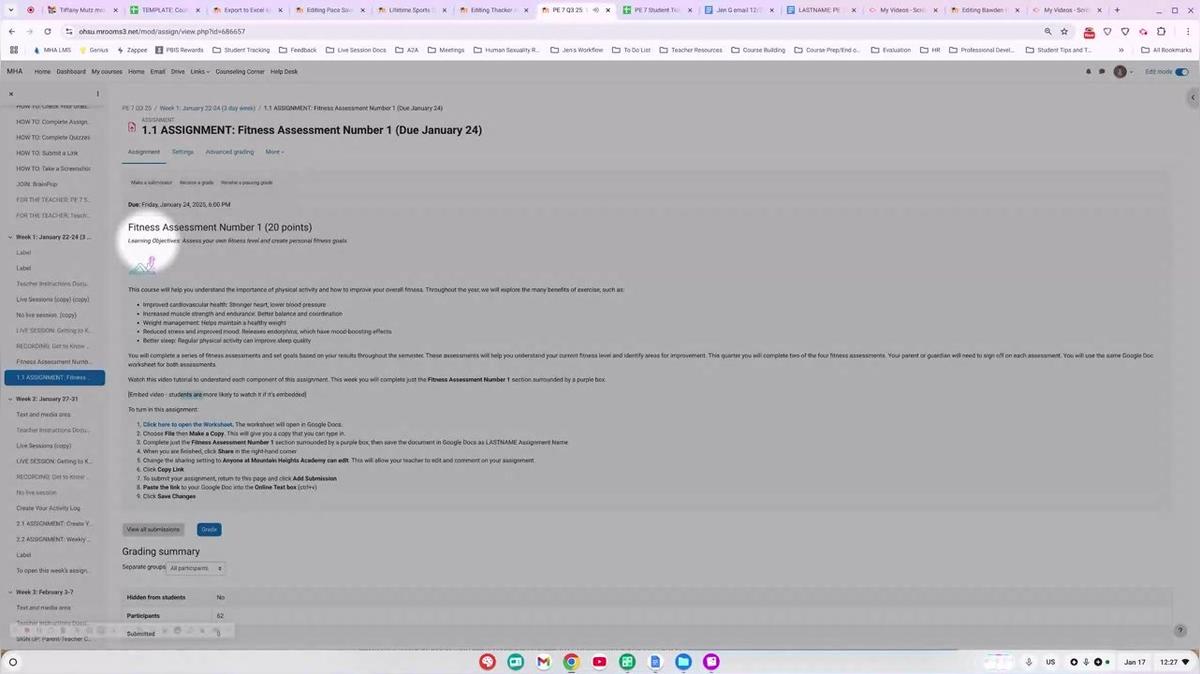 PE 7 Fitness Assessment Tutorial