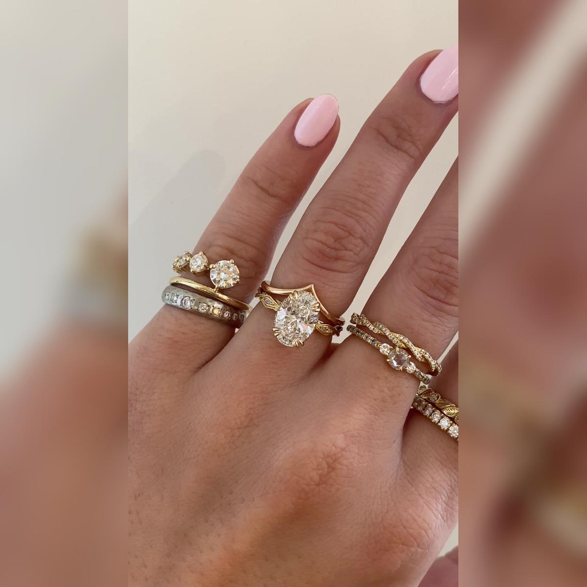 Odele Oval Wedding Band Pairings