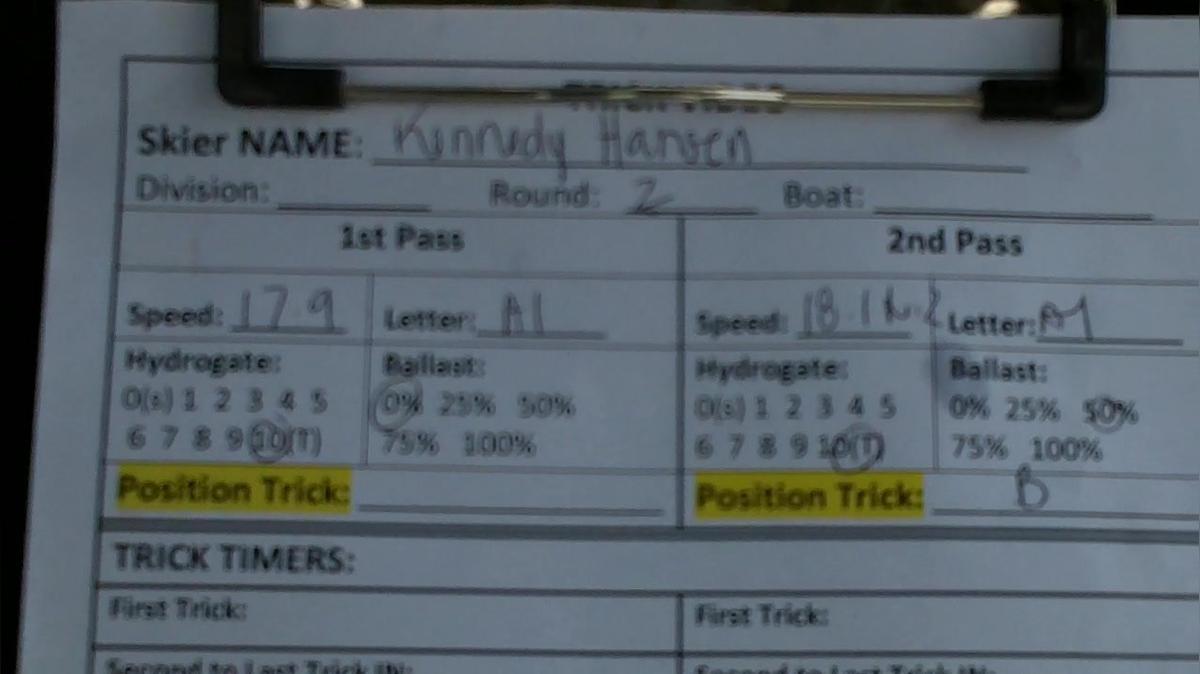 Kennedy Hansen OW Round 2 Pass 1