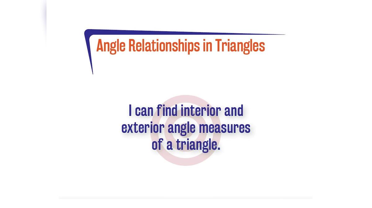 FL27SP 3.7.3 Angle Relationships in Triangles