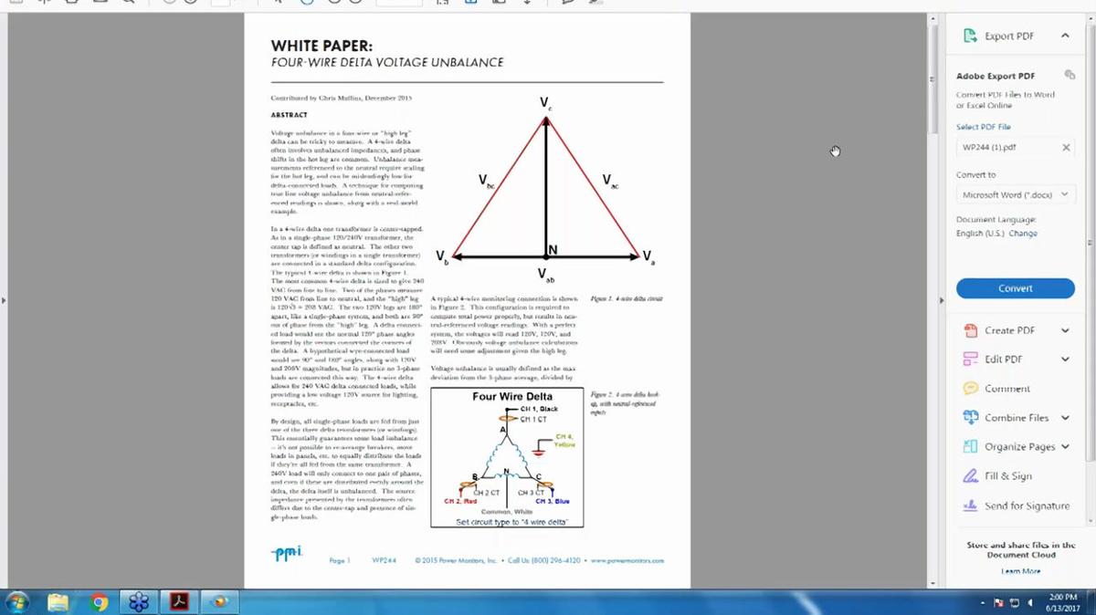 Ask a Pro: Four Wire Delta Voltage Unbalance