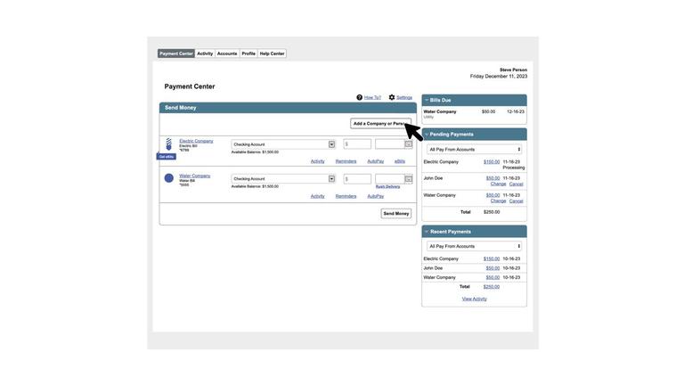 BPCF03 - Creating a Payee - Person