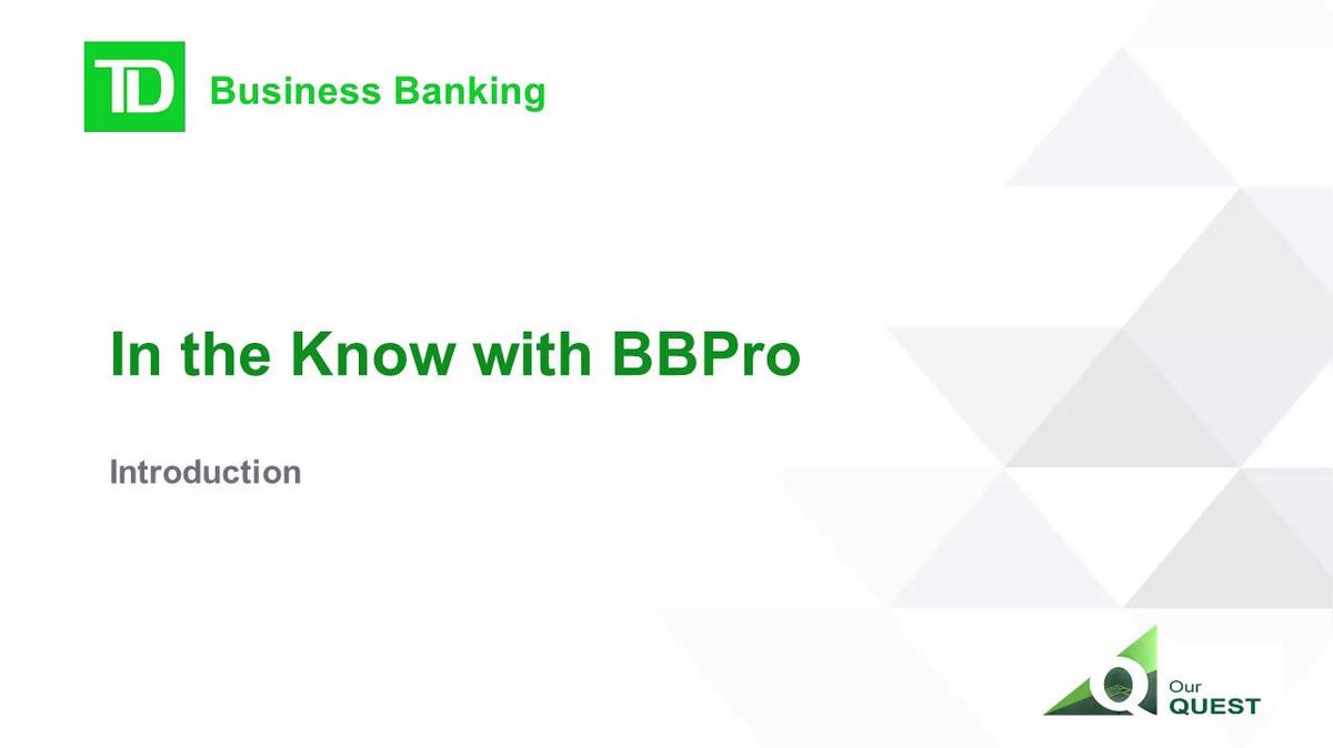In the Know with BBPro Video Series  // Série de vidéos Bien connaître BBPro