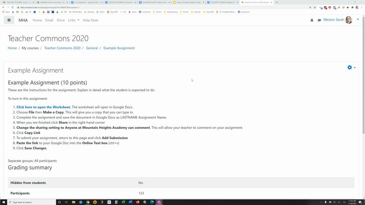 Nov 2020 PD: Teacher Task #2 Opening Google Docs in View Only (rather than autocopy)