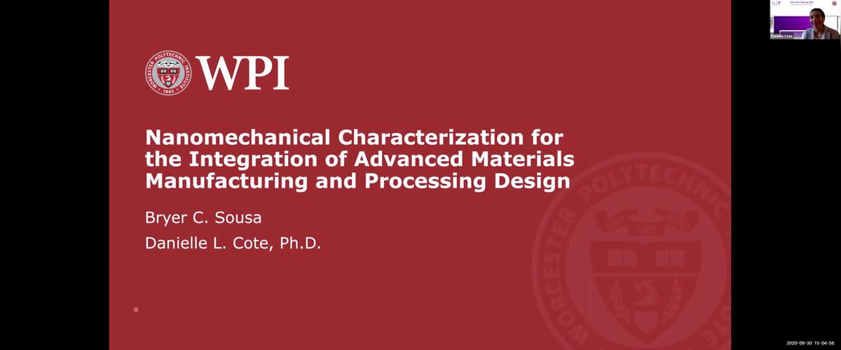 Nanomechanical Characterization for the Integration of Advanced Materials Manufacturing and Processing Design