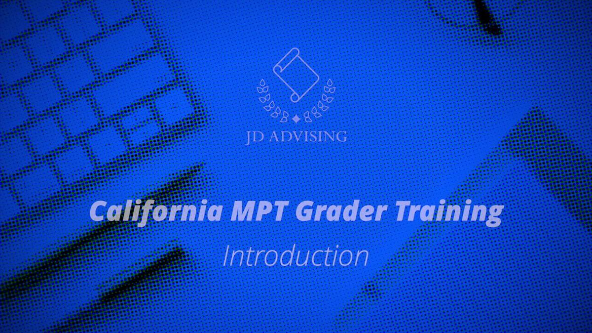 Introduction: California MPT Grader Training.mov