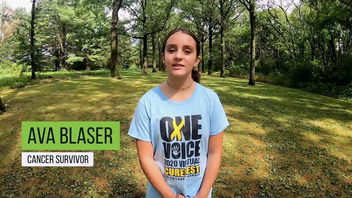 Cancer survivor and dancer Ava Blaser performs for Virtual CureFest