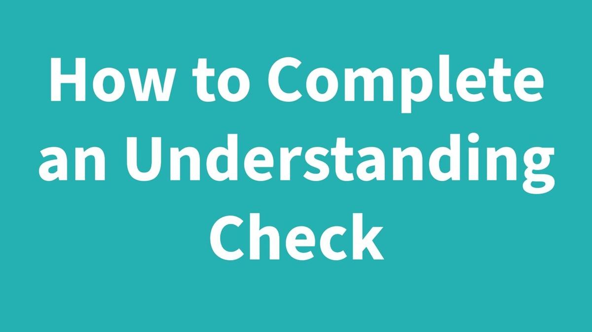 How to Complete an Understanding Check Quiz Math 7