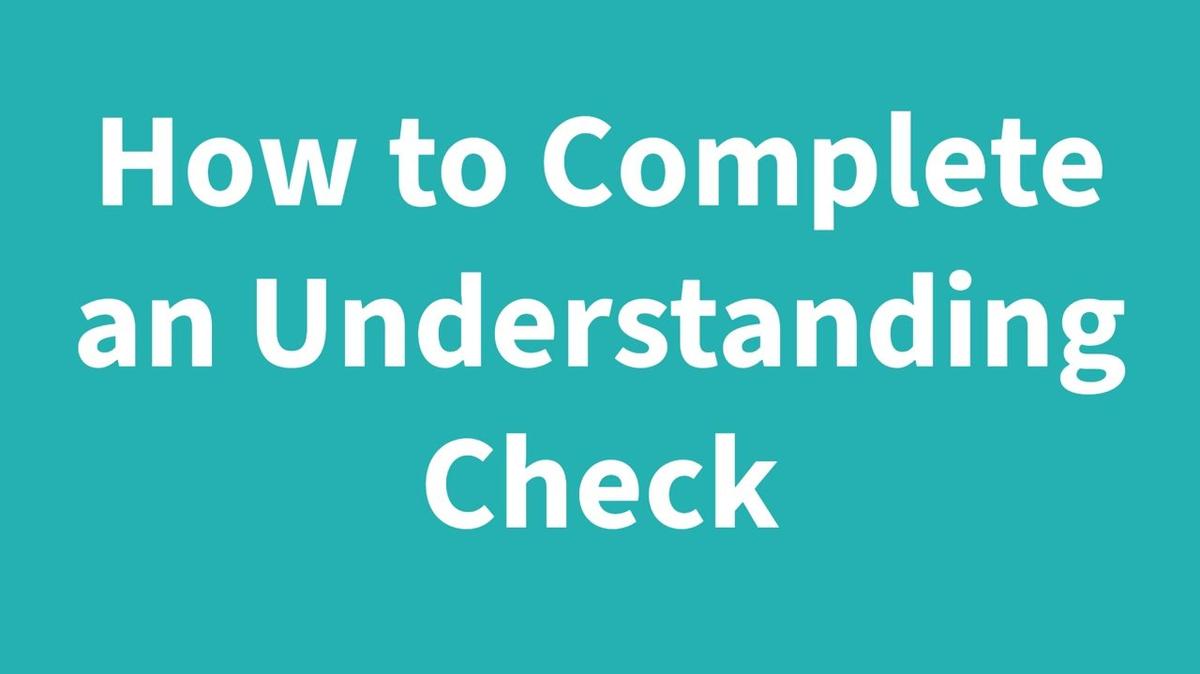 How to Complete an Understanding Check Quiz Math 7