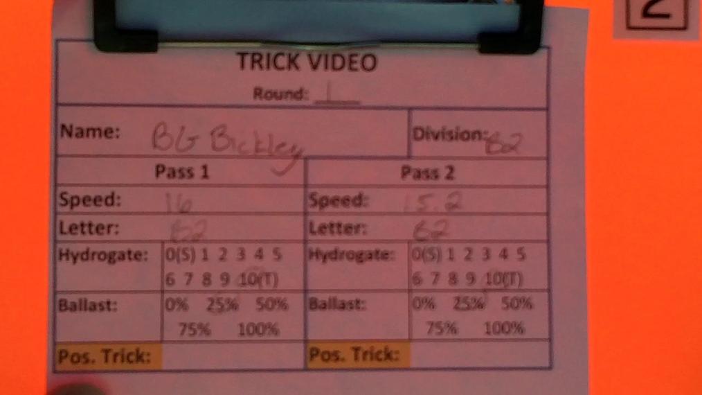 BG Bickley B2 Round 1 Pass 1