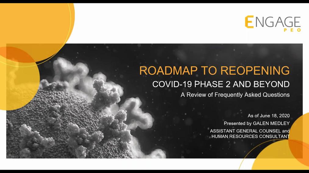 Roadmap to Reopening: COVID-19 Phase 2 and Beyond