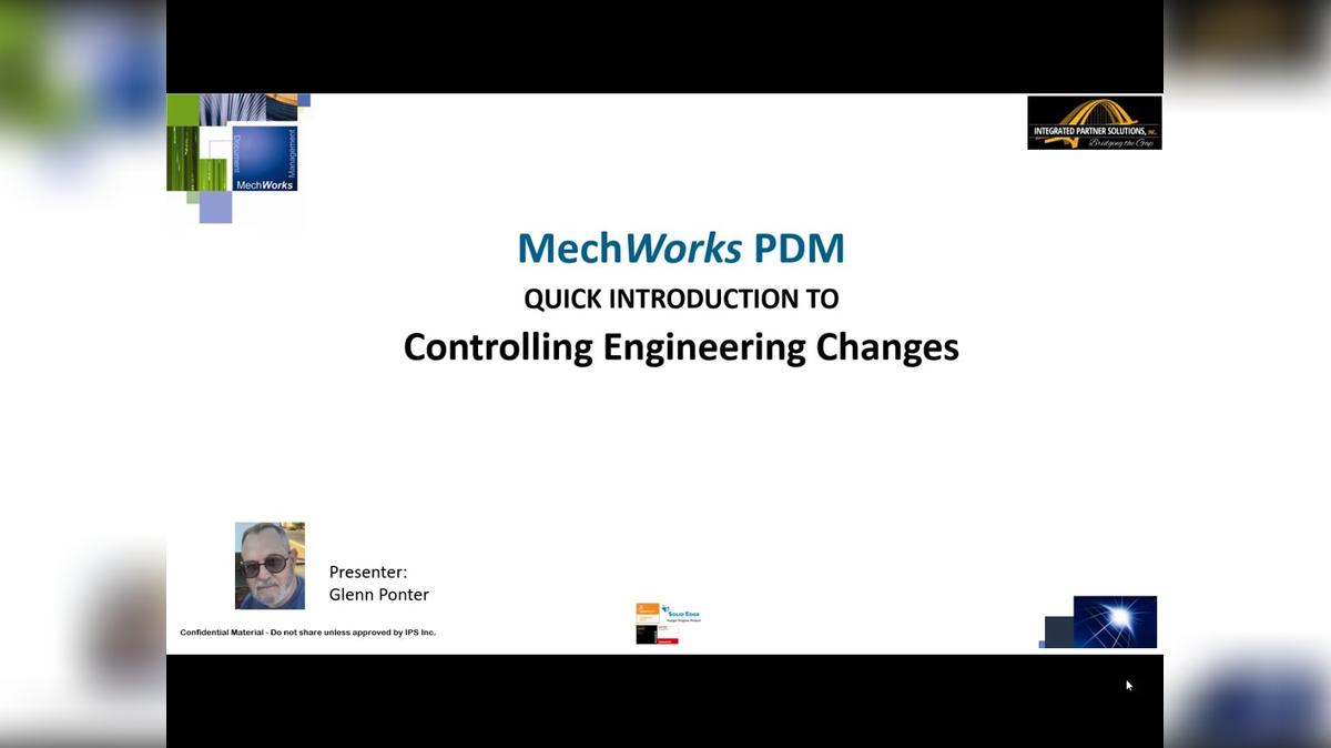 Introduction to working with ECRs/ECOs/ECNs and Workflows within MechWorks PDM.