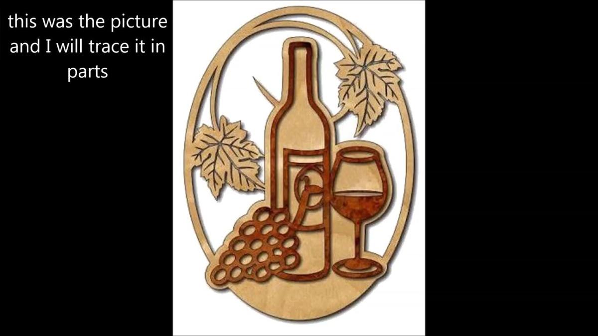 trace out a wine bottle display