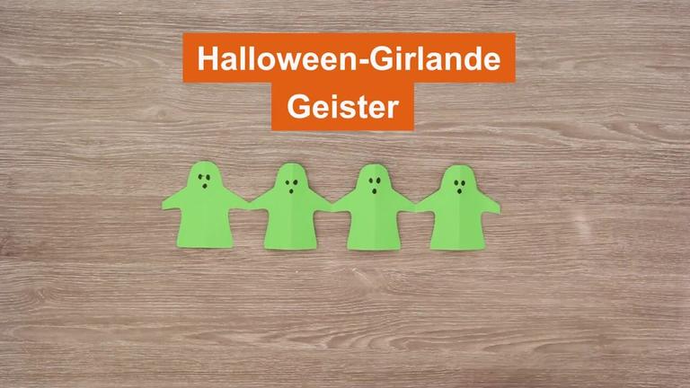 Halloweengirlanden basteln - Geister