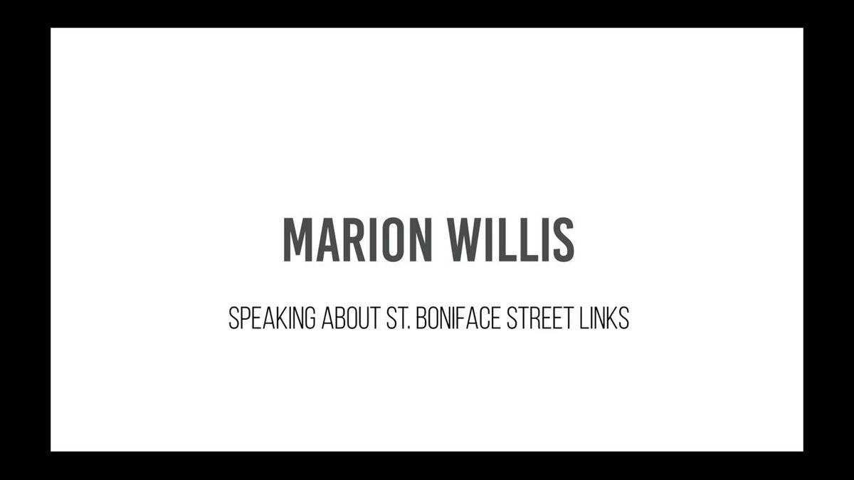 Marion Willis - St. Boniface Street Links