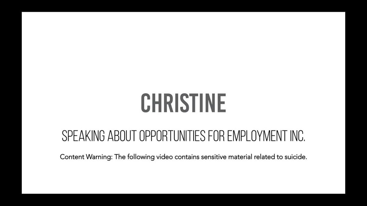 Christine - Job Readiness