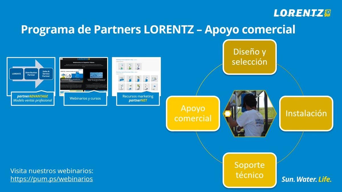 Diferenciadores de las bombas LORENTZ y beneficios Volverte Partner de Ventas y servicios