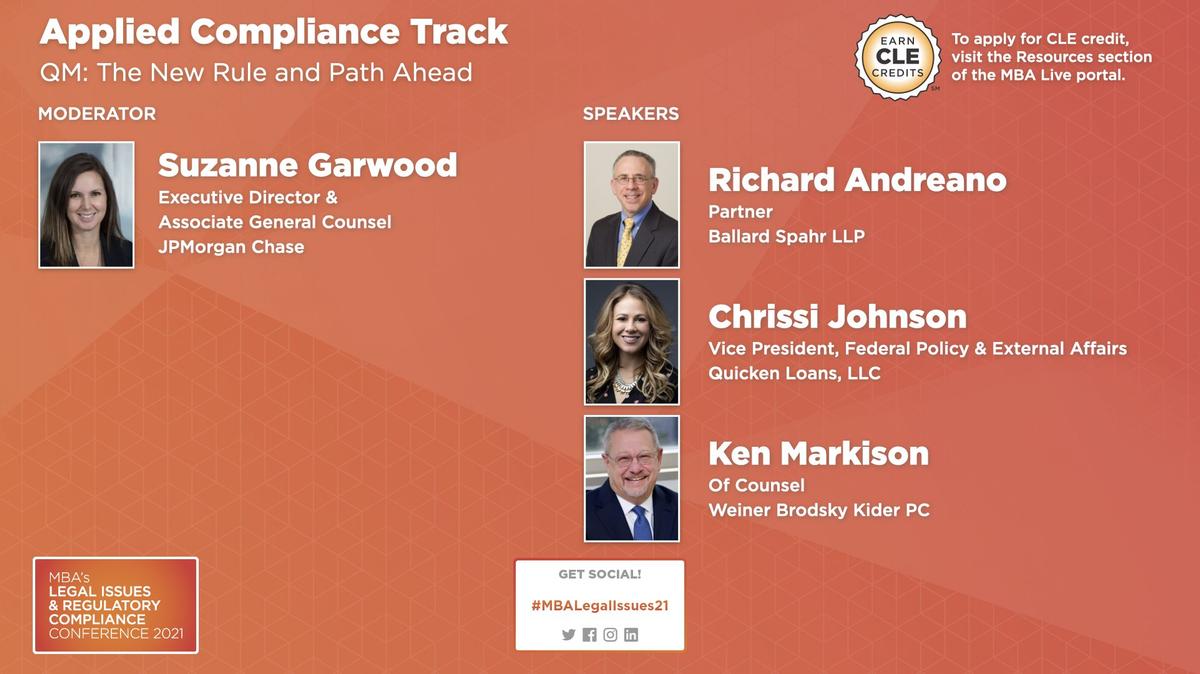 Tuesday Track 2: Applied Compliance QM The New Rule and Path Ahead