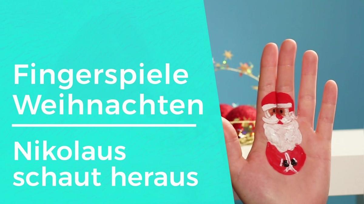 Fingerspiele - Weihnachten 05 - Nikolaus schaut heraus
