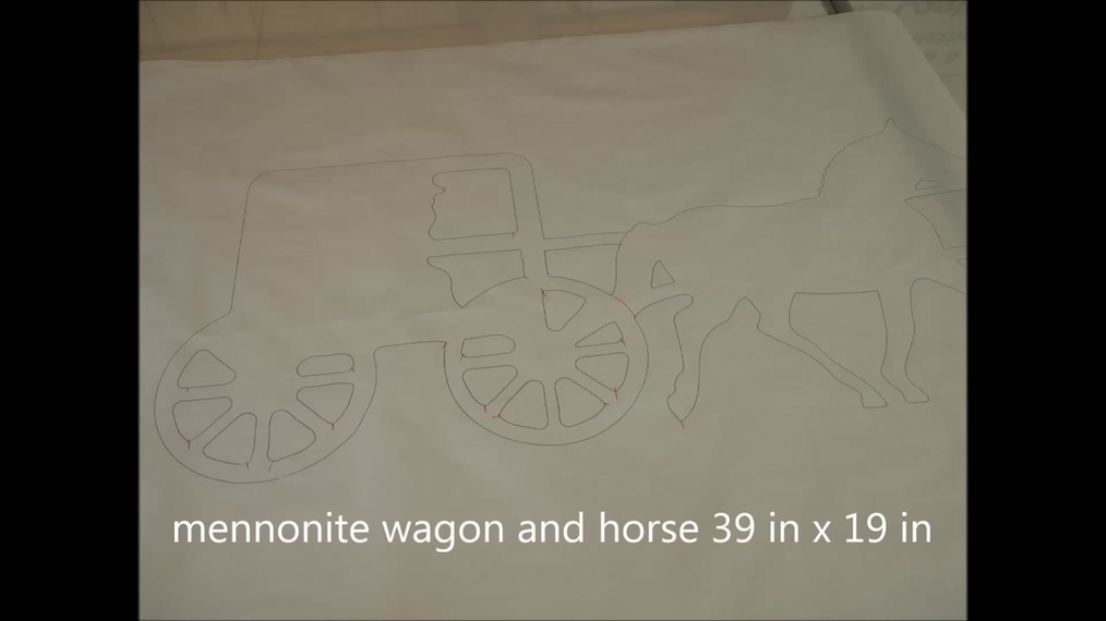 digitize a diagram of a menonite carriage  and cut it out from steel