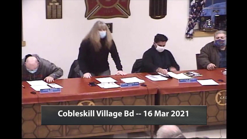 Cobleskill Village Bd -- 16 Mar 2021