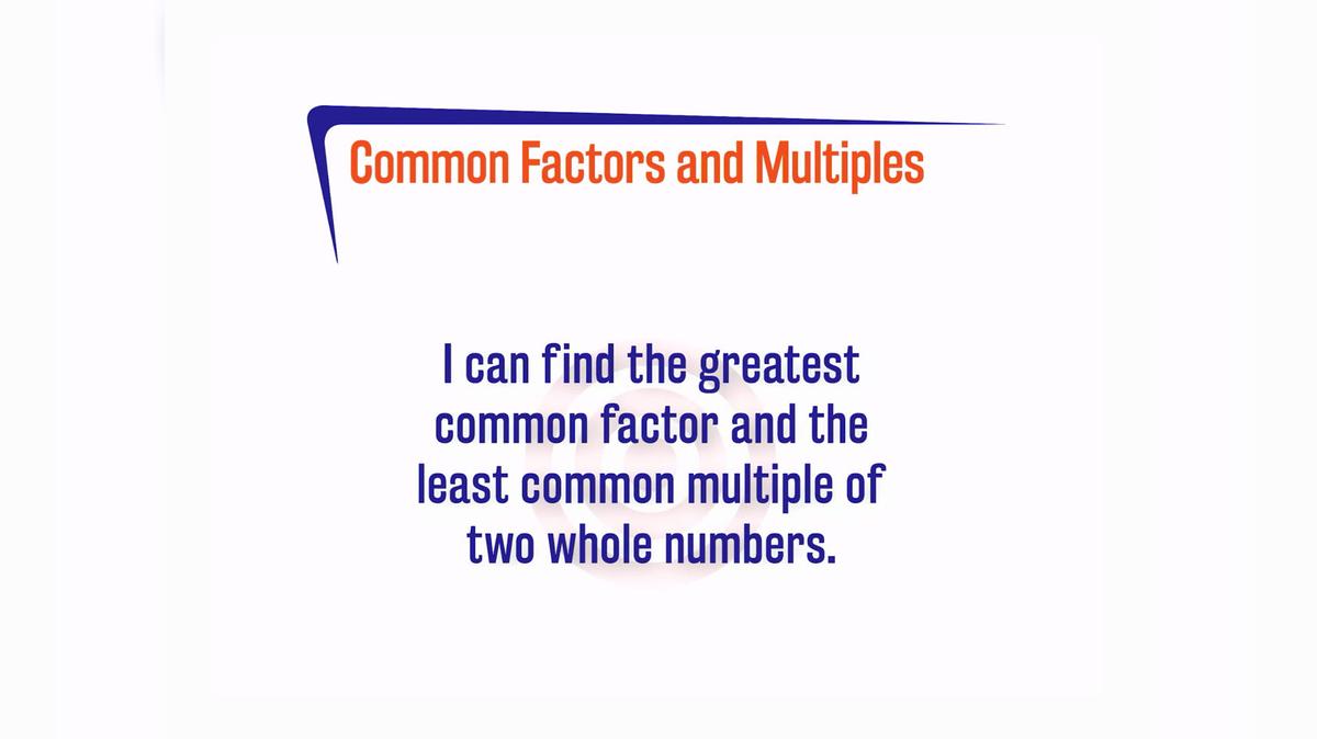 FL 1.1.4 Common Factors and Multiples