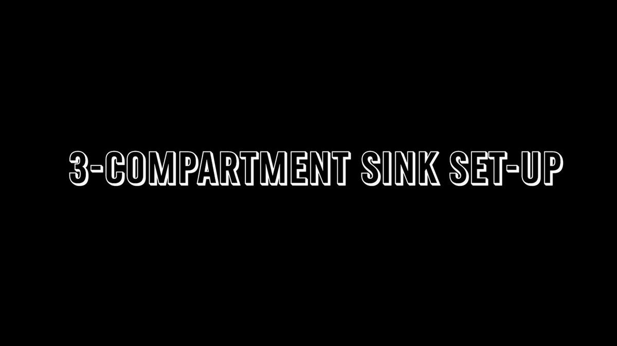 Training Tip - 3 Compartment Sink Set-up