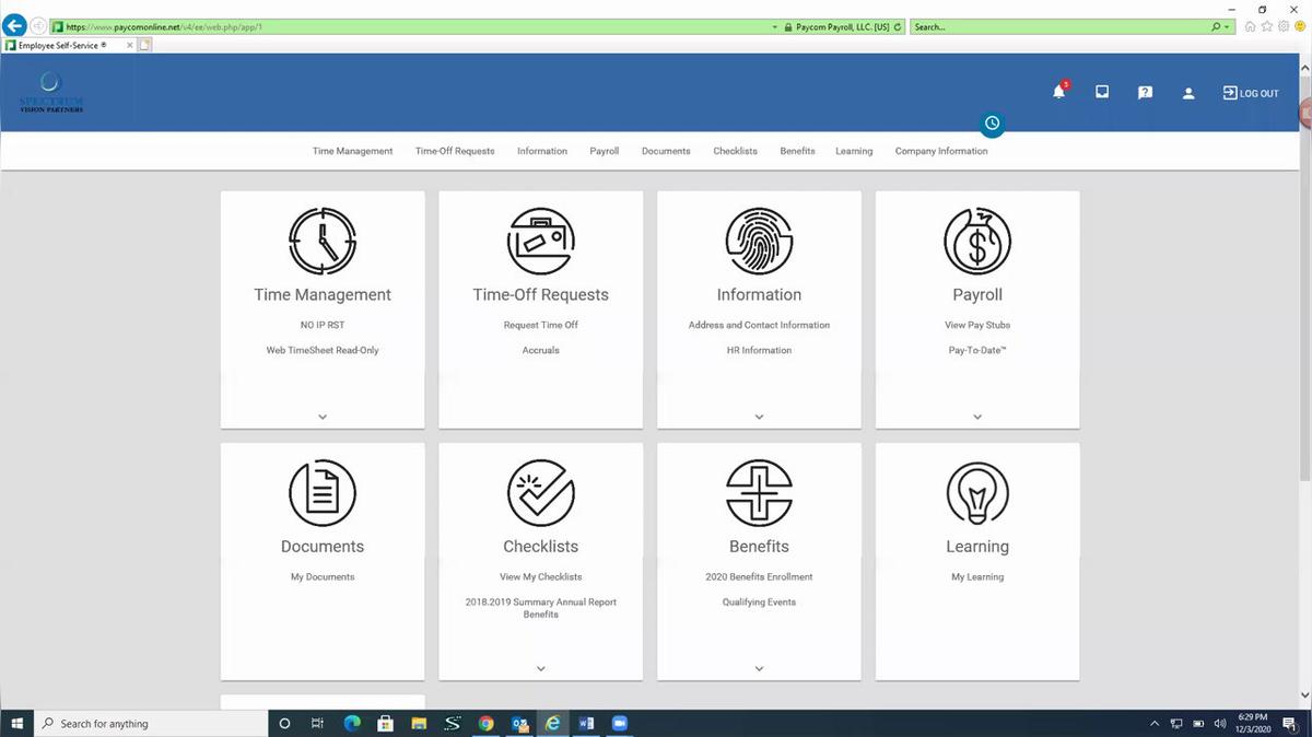 Paycom - Submitting a Time-off Request Tutorial
