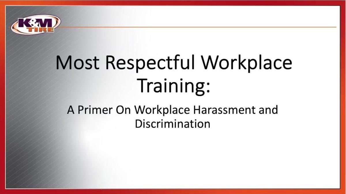 Respectful Workplace Training