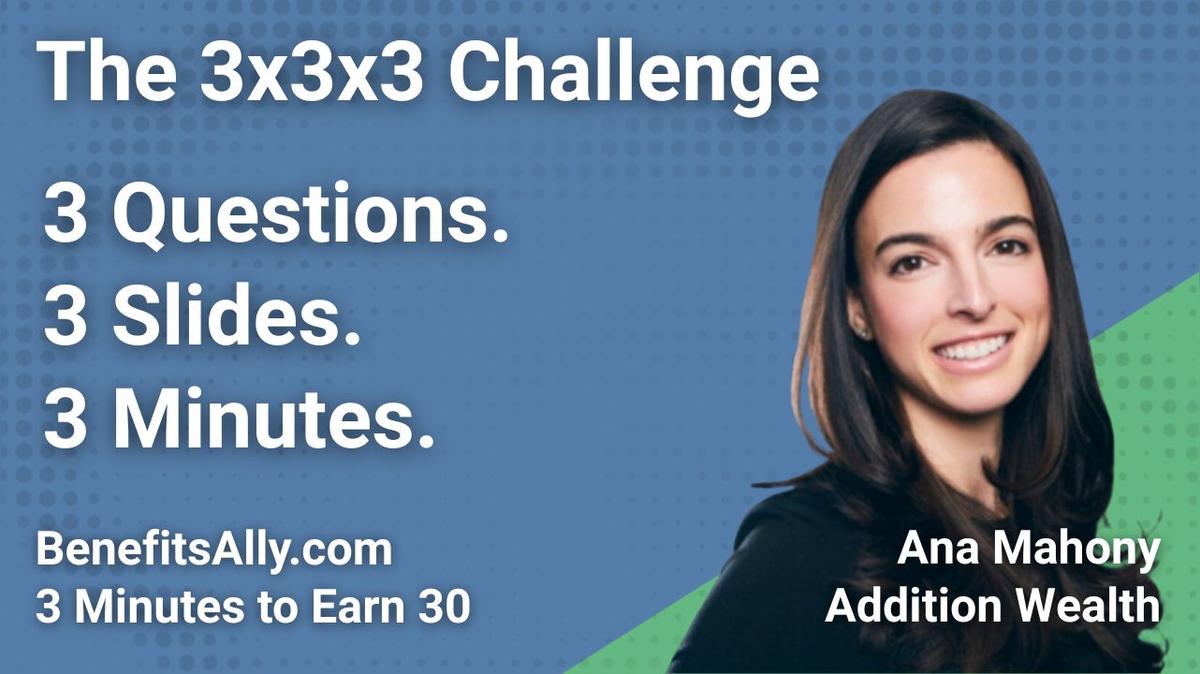 Addition Wealth - 3x3x3 Challenge with Ana Mahony