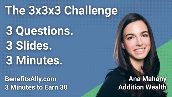 Addition Wealth - 3x3x3 Challenge with Ana Mahony