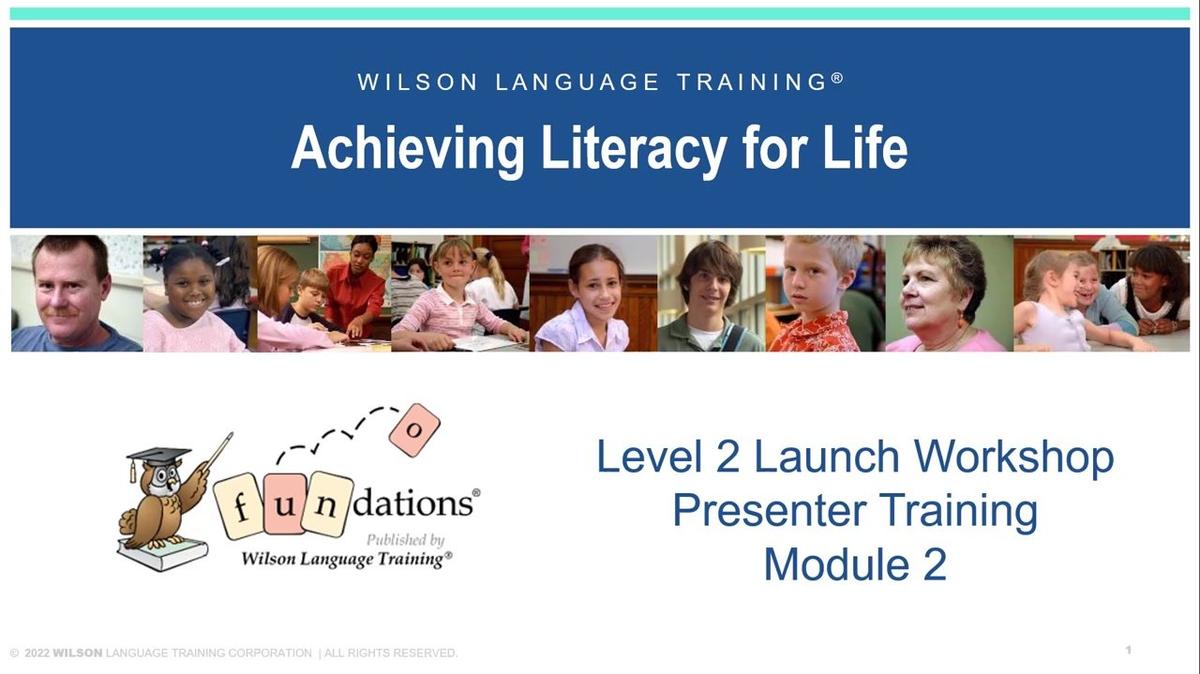 FUN L2 Presenter Training Module 2 Introduction