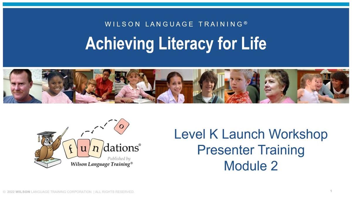Fundations LK Presenter Training 