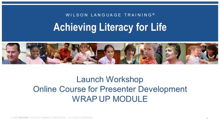 Online Presenter Trainer Wrap-Up Module