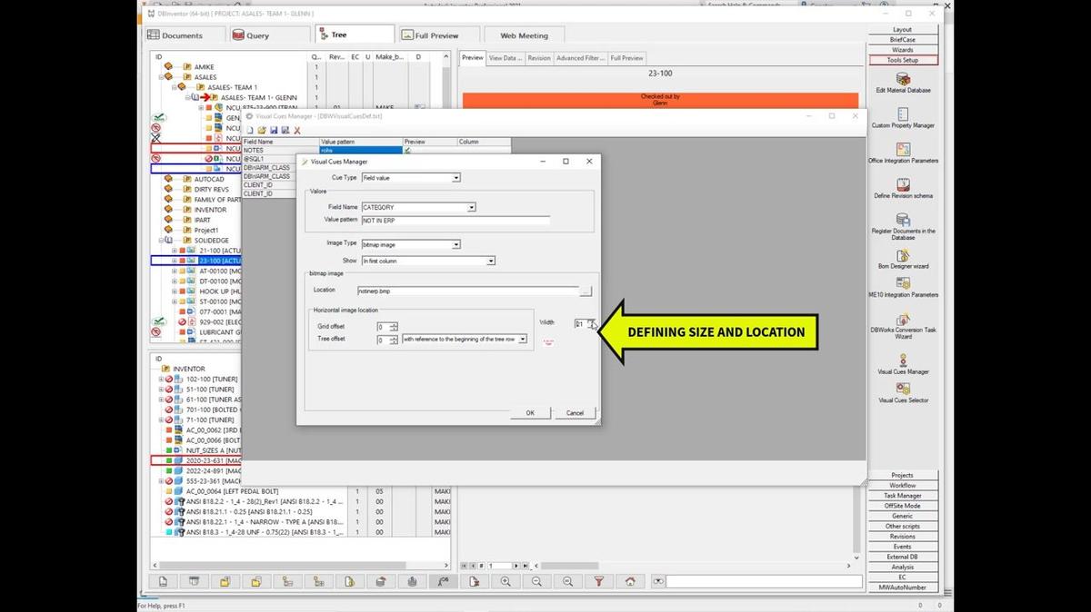 See how Visual Cues can be automatically visible within the interface to help users quickly identify specific documents.