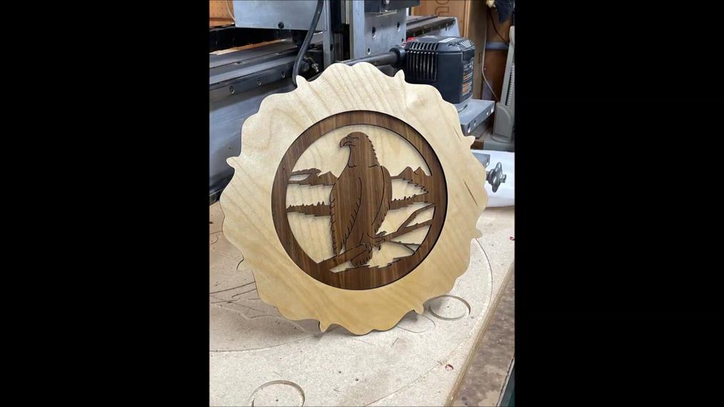 eagle plaque from a scroll saw diagram