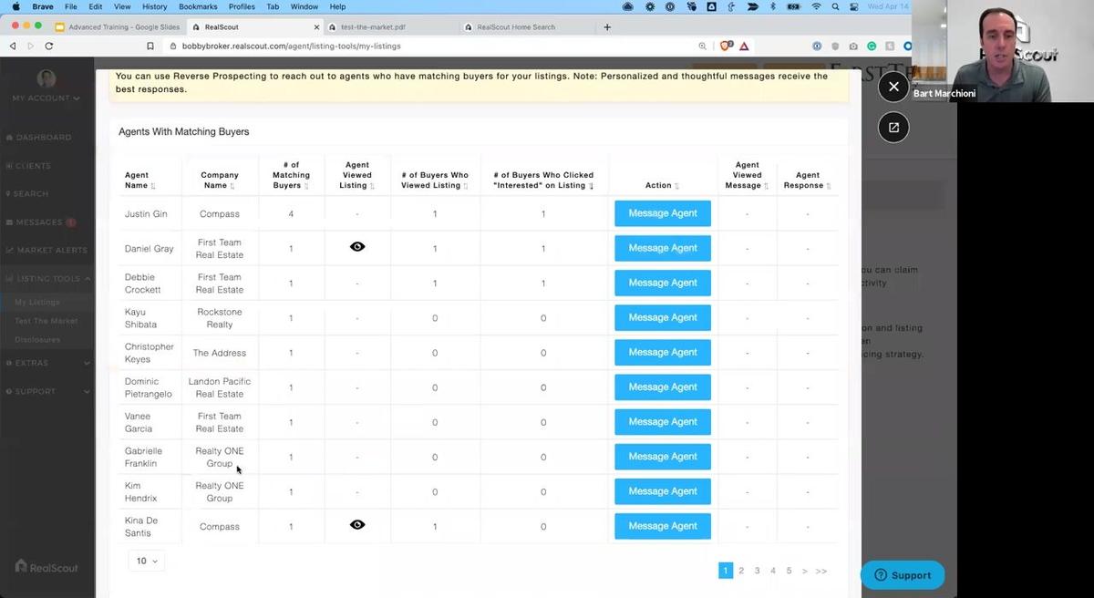 Leveraging RealScout&#39;s Buyer Data to Win and Sell More Listings with Bart Marchioni (04-14-2021)