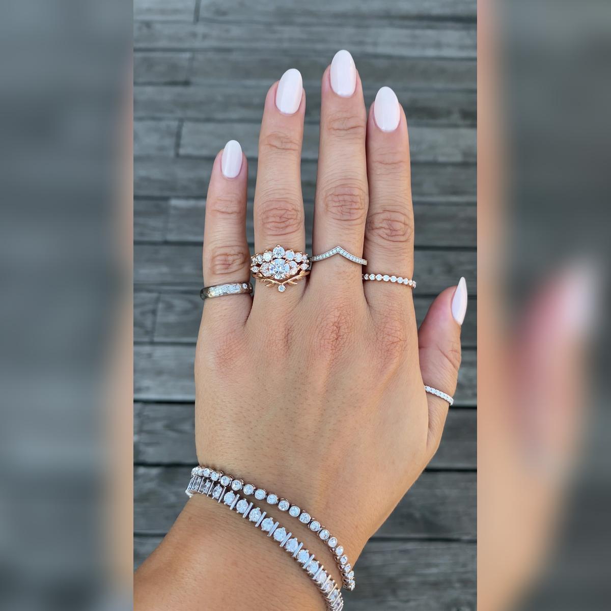 Jacqueline Round Wedding Band Pairings