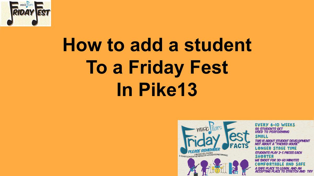 How to add a student to a FF in pike13