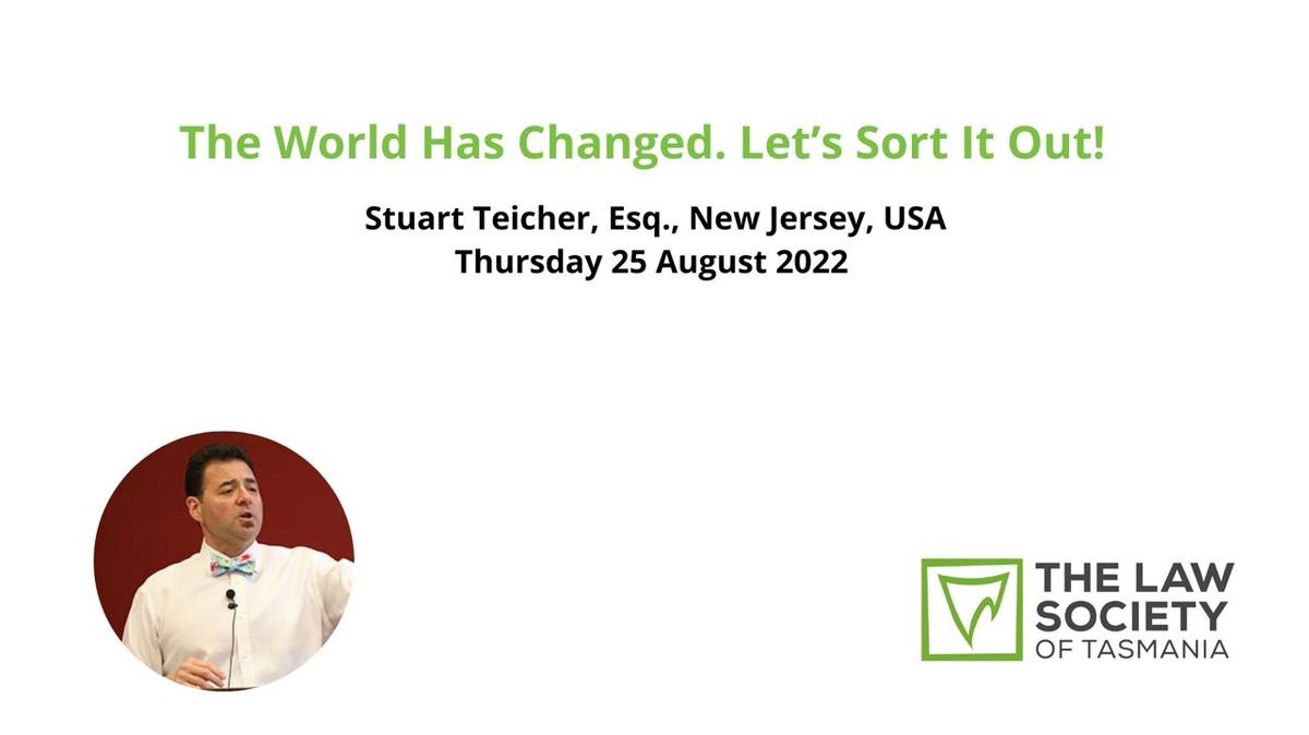 The World Has Changed. Let&#39;s Sort It Out!