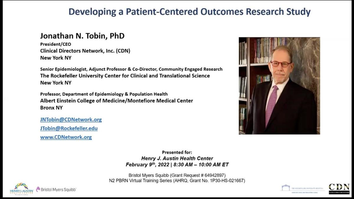 Developing a Patient-Centered Outcomes Research (PCOR) Study and Study Questions