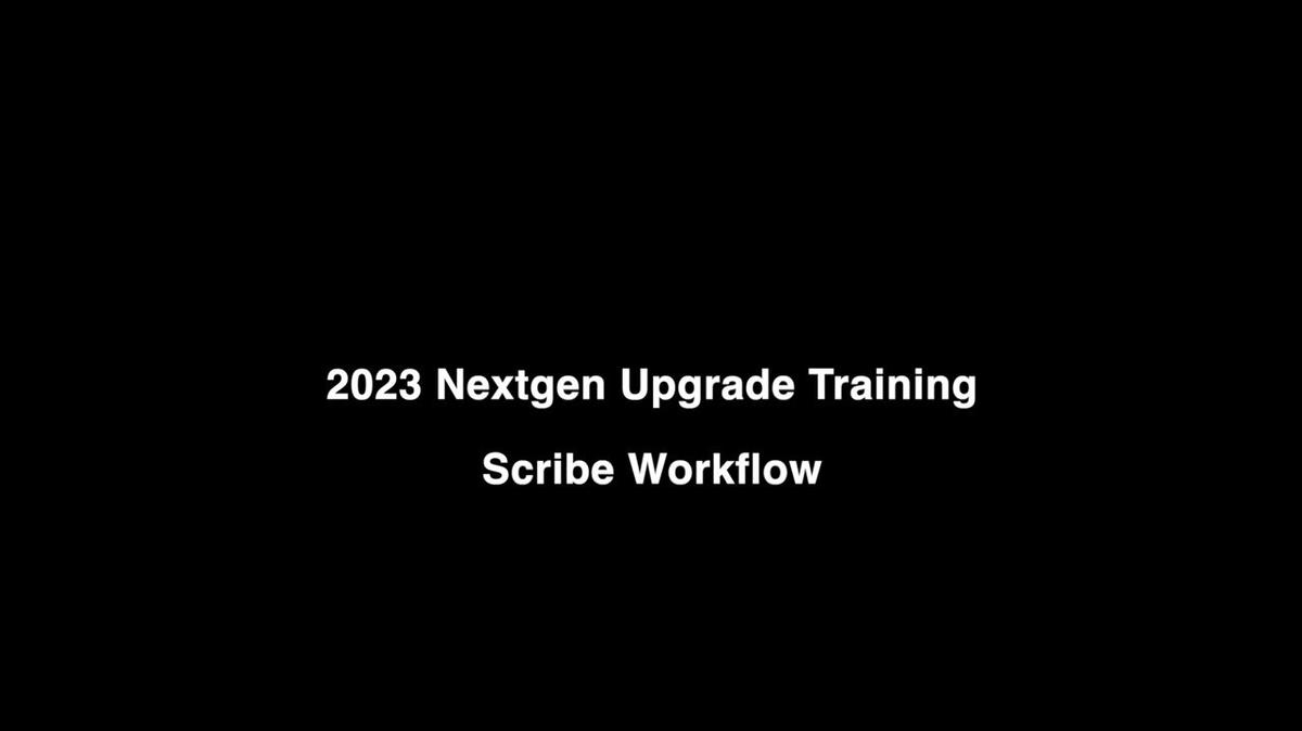 Scribe Training 2023