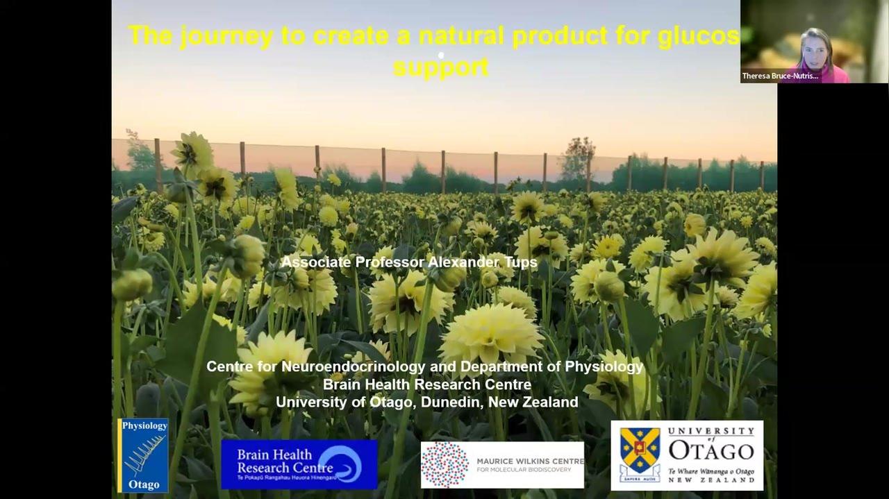 Dahlia4 Intro webinar "Flower Extract with Anti-Diabetic Properties by Improving Insulin Function in the Brain" -Prof Alexander Tups