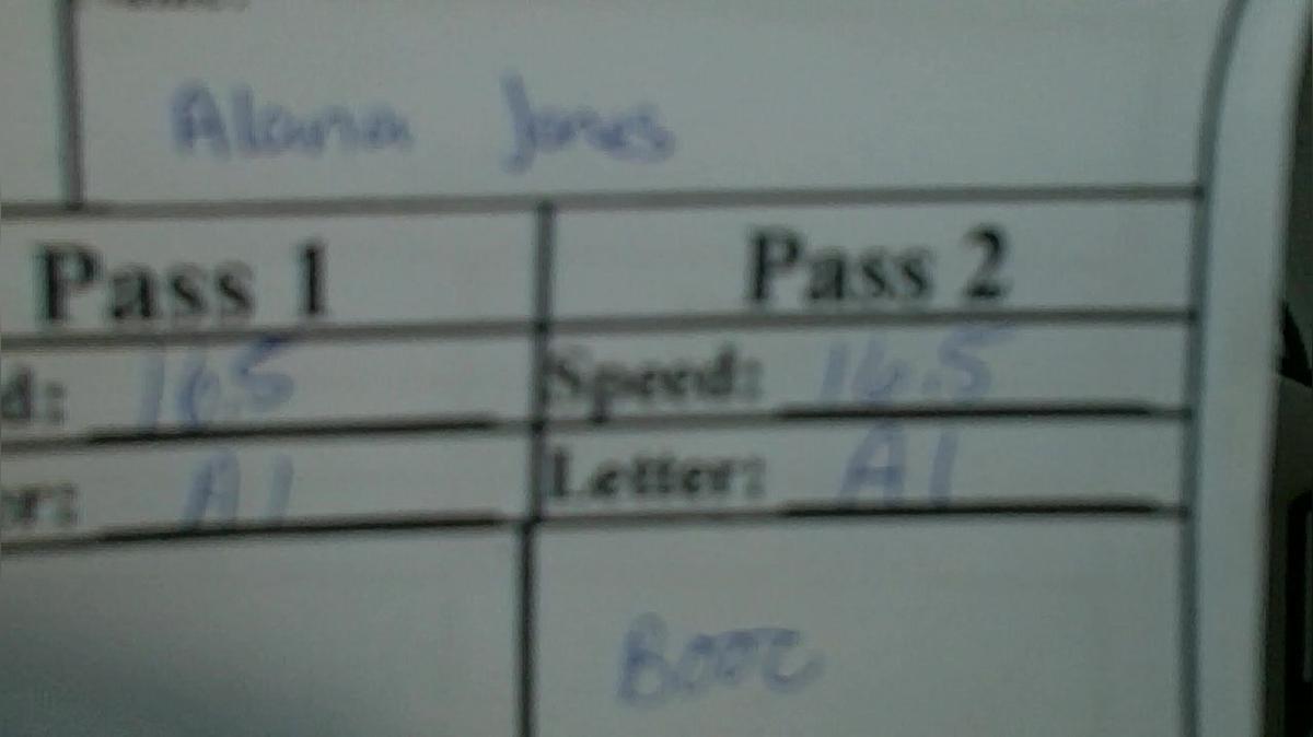 Alana Jones G5 Round 1 Pass 2