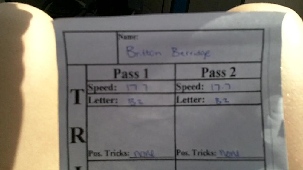 Britton Berridge B4 Round 1 Pass 1