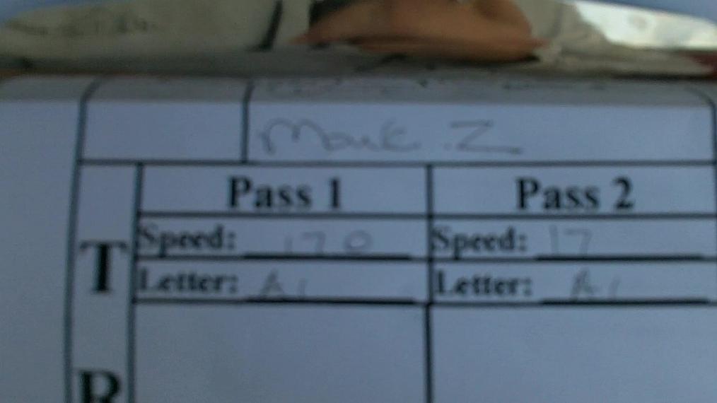 Mark Zuzanek M8 Round 1 Pass 1