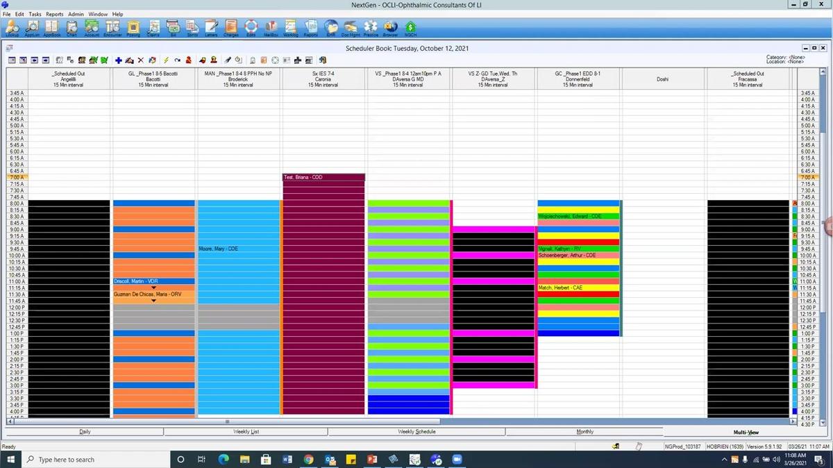 Task- Out of Pocket-NextGen, Practice Management